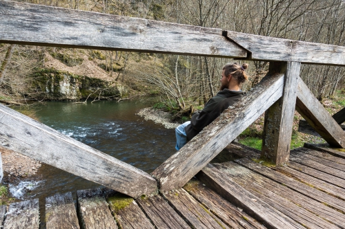 Watching the calming river